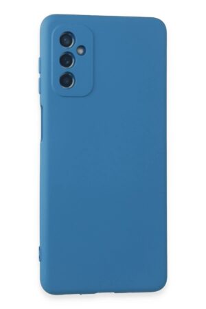 Samsung Galaxy M52 5G Kılıf Nano içi Kadife Silikon - Mavi-(5796)