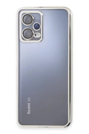 Xiaomi Redmi Note 12 Pro 5G Kılıf Lensli Silikon - Gümüş-(5796)
