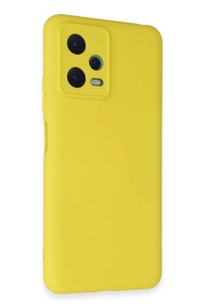 Xiaomi Redmi Note 12 5G Kılıf Nano içi Kadife Silikon - Sarı-(5796)