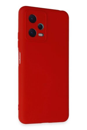 Xiaomi Redmi Note 12 5G Kılıf Nano içi Kadife Silikon - Kırmızı-(5796)