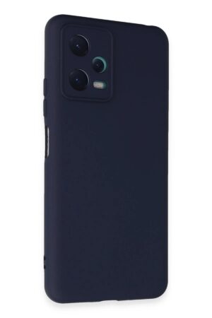 Xiaomi Redmi Note 12 5G Kılıf Nano içi Kadife Silikon - Lacivert-(5796)