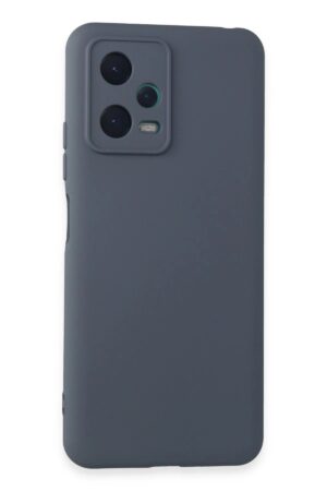 Xiaomi Redmi Note 12 5G Kılıf Nano içi Kadife Silikon - Gri-(5796)