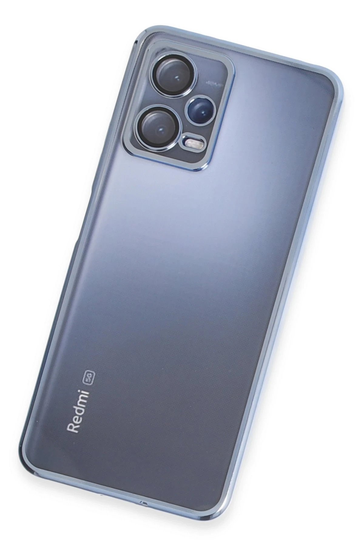 Xiaomi Redmi Note 12 5G Kılıf Lensli Silikon - Açık Mavi-(5796) - Görsel 2