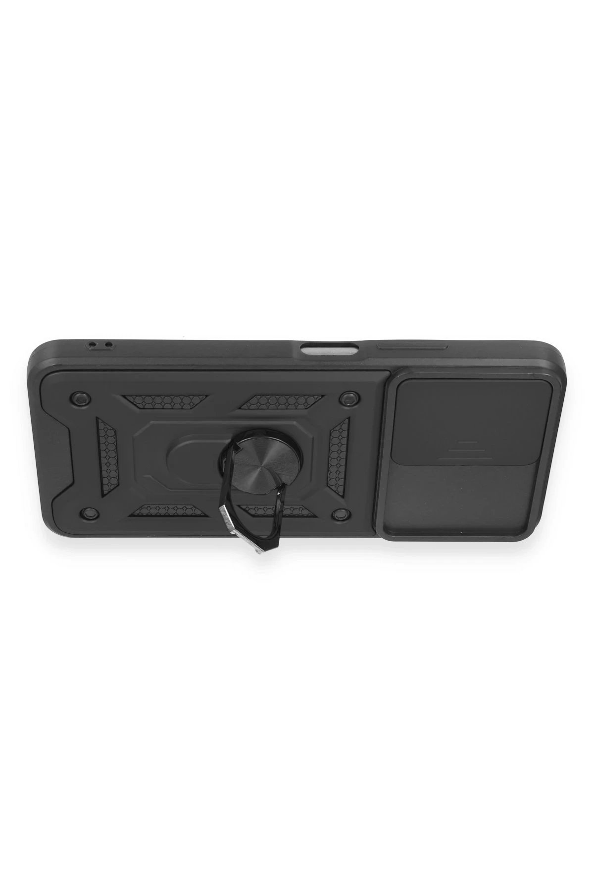 Xiaomi Redmi Note 12 5G Kılıf Pars Lens Yüzüklü Silikon - Siyah-(5796) - Görsel 3