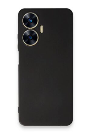 Realme C55 Kılıf First Silikon - Siyah-(5796)