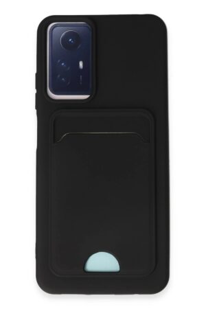 Xiaomi Redmi Note 12S Kılıf Kelvin Kartvizitli Silikon - Siyah-(5796)