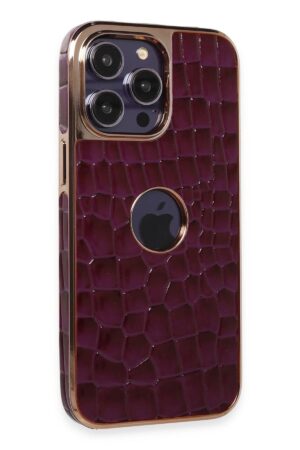 iPhone 13 Pro Max Kılıf Snake Kapak - Derin Mor-(5796)