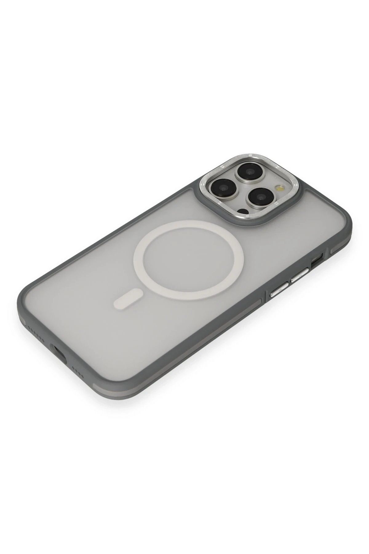 iPhone 14 Pro Kılıf Rocky Magsafe Kapak - Gümüş-(5796) - Görsel 4