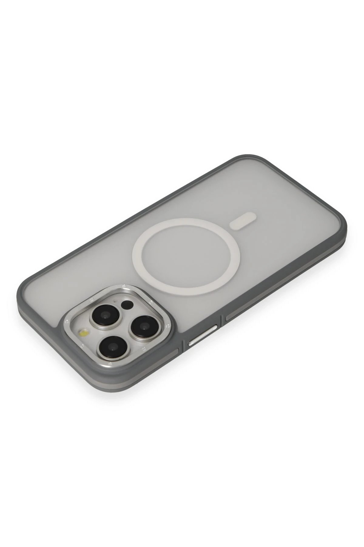 iPhone 14 Pro Max Kılıf Rocky Magsafe Kapak - Gümüş-(5796) - Görsel 3