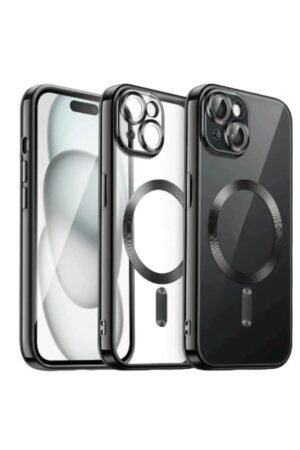 iPhone 15 Kılıf Kross Magneticsafe Kapak - Siyah-(5796)