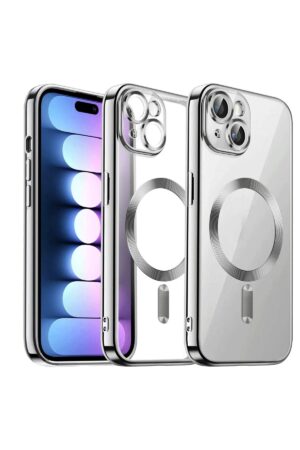 iPhone 15 Kılıf Kross Magneticsafe Kapak - Gümüş-(5796)