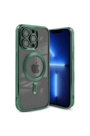 iPhone 15 Pro Kılıf Kross Magneticsafe Kapak - Koyu Yeşil-(5796)