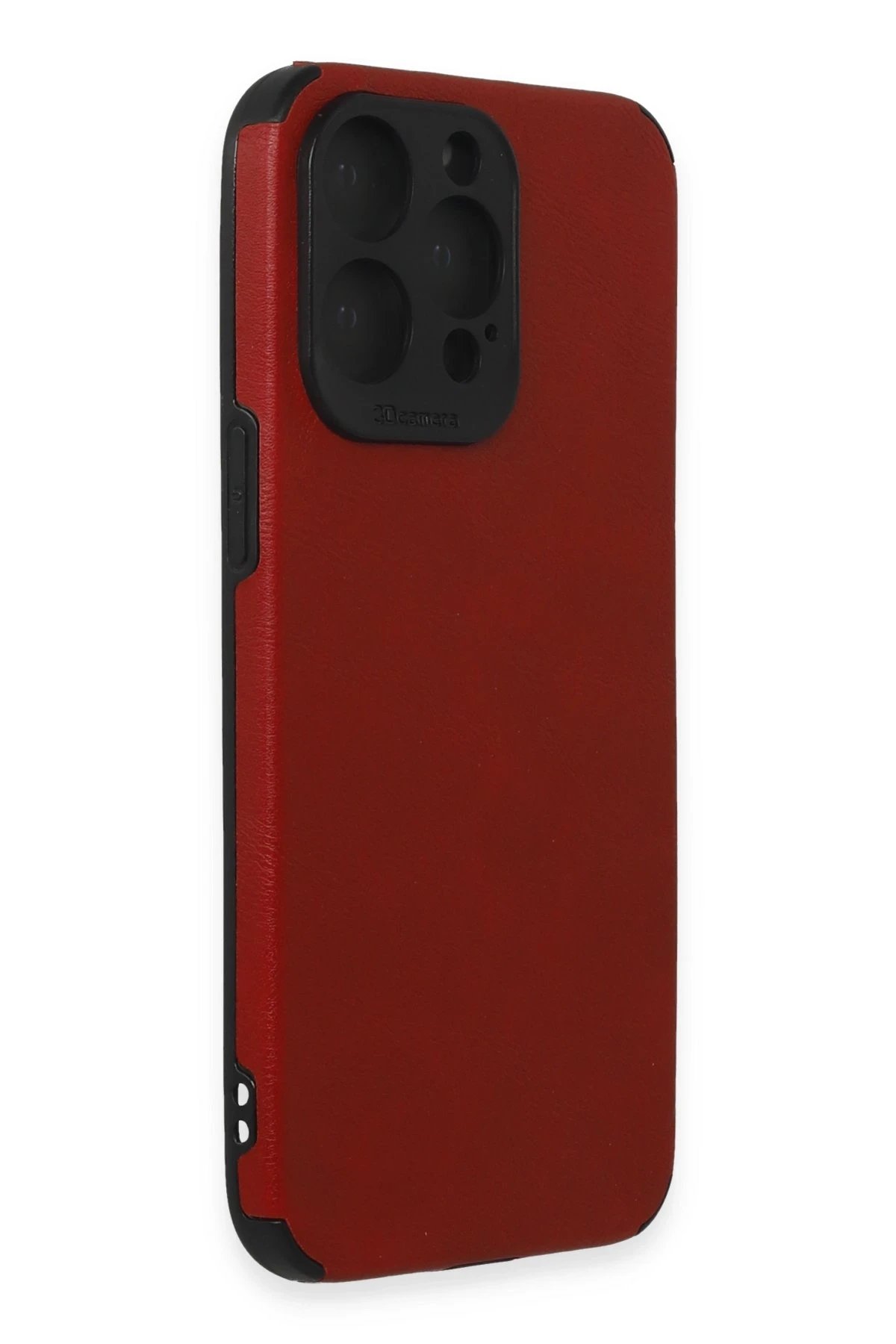 iPhone 15 Pro Max Kılıf Loop Deri Silikon - Kırmızı-(5796) - Görsel 2