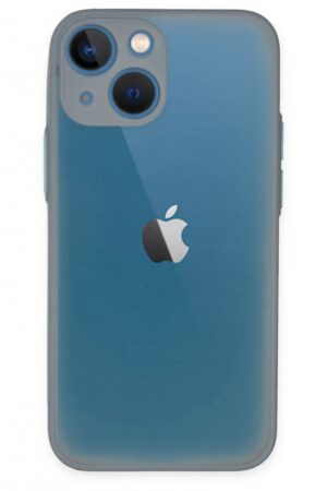 iPhone 15 Plus Kılıf Montreal Silikon Kapak - Gri-(5796)