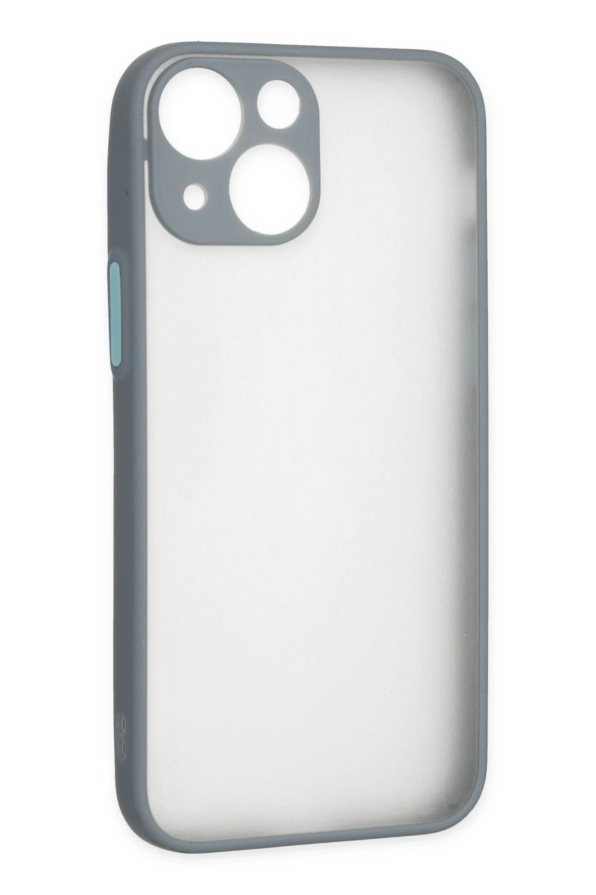 iPhone 15 Plus Kılıf Montreal Silikon Kapak - Gri-(5796) - Görsel 2