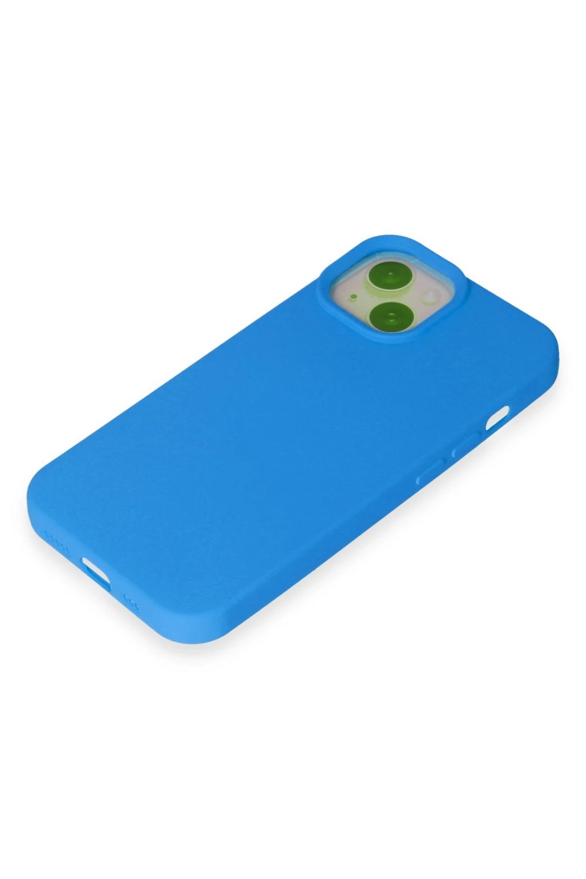 iPhone 15 Kılıf Nano içi Kadife Silikon - Mavi-(5796) - Görsel 4