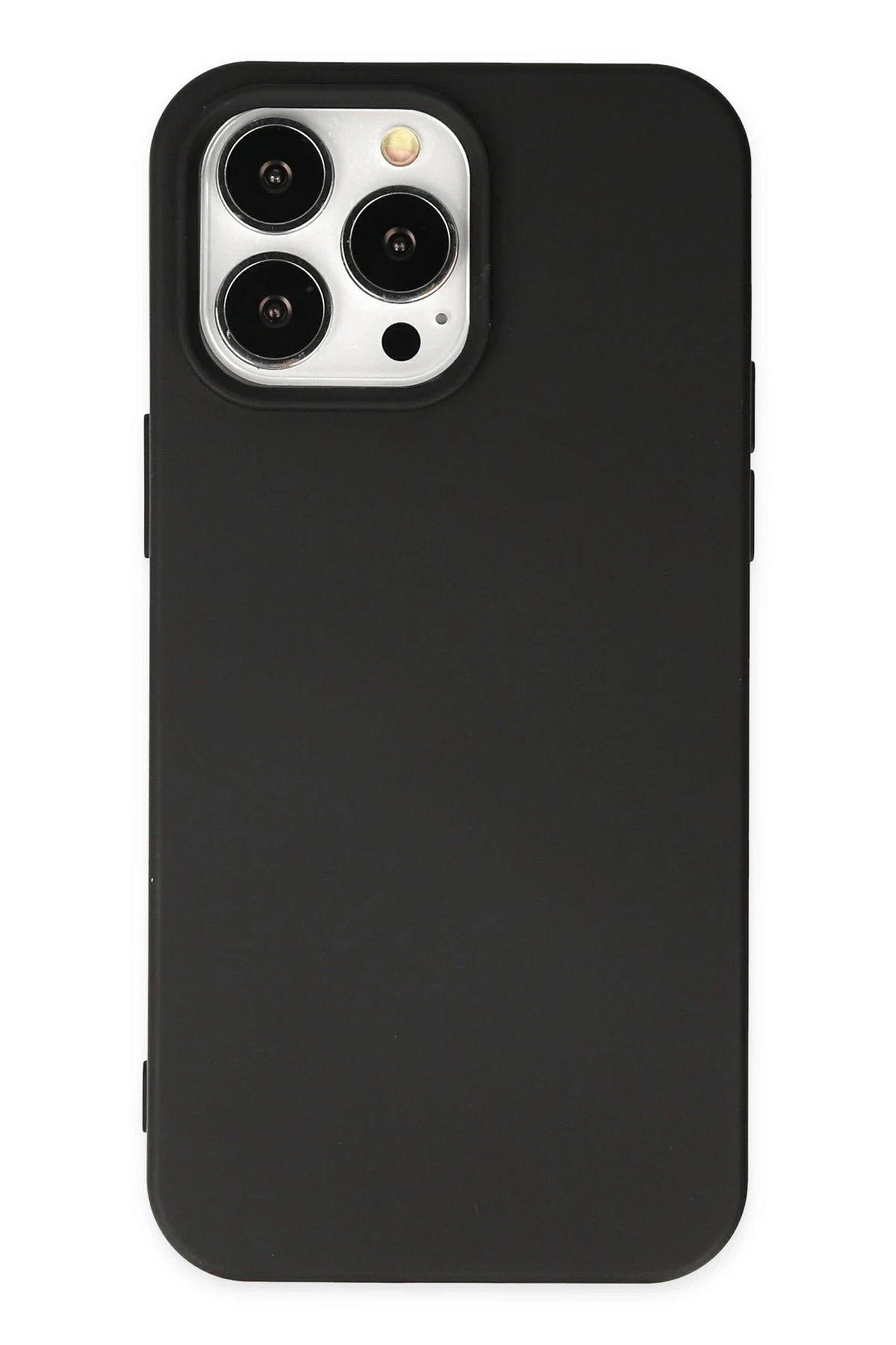 iPhone 15 Pro Kılıf Nano içi Kadife Silikon - Siyah-(5796)