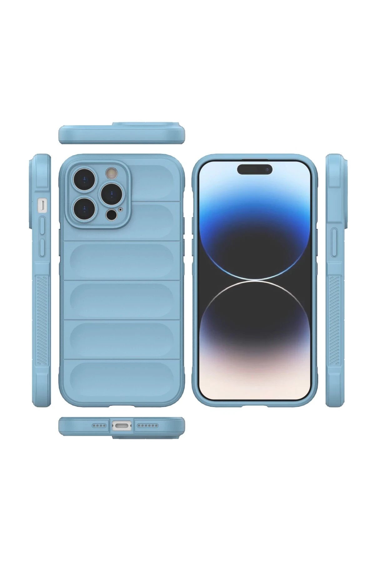 iPhone 15 Pro Kılıf Optimum Silikon - Sky Blue-(5796) - Görsel 2