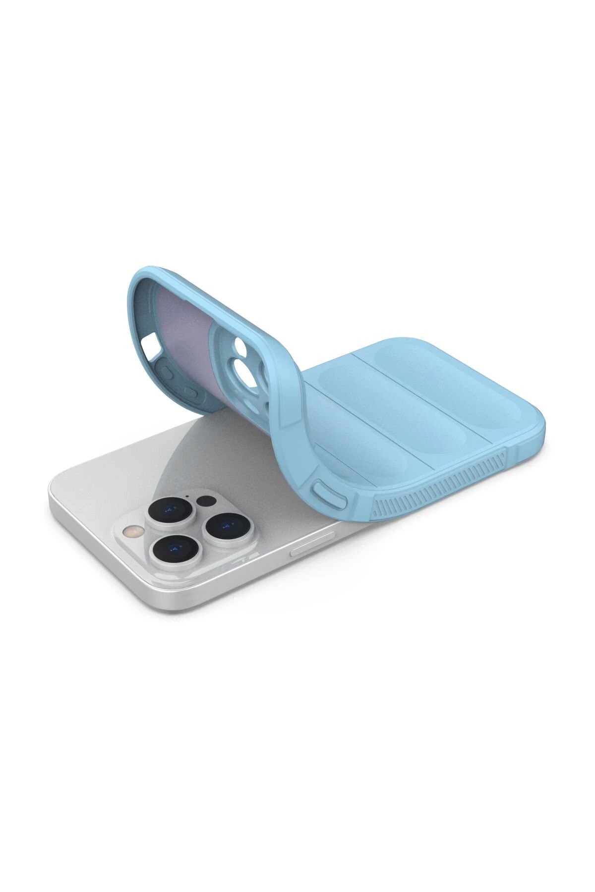 iPhone 15 Pro Kılıf Optimum Silikon - Sky Blue-(5796) - Görsel 4