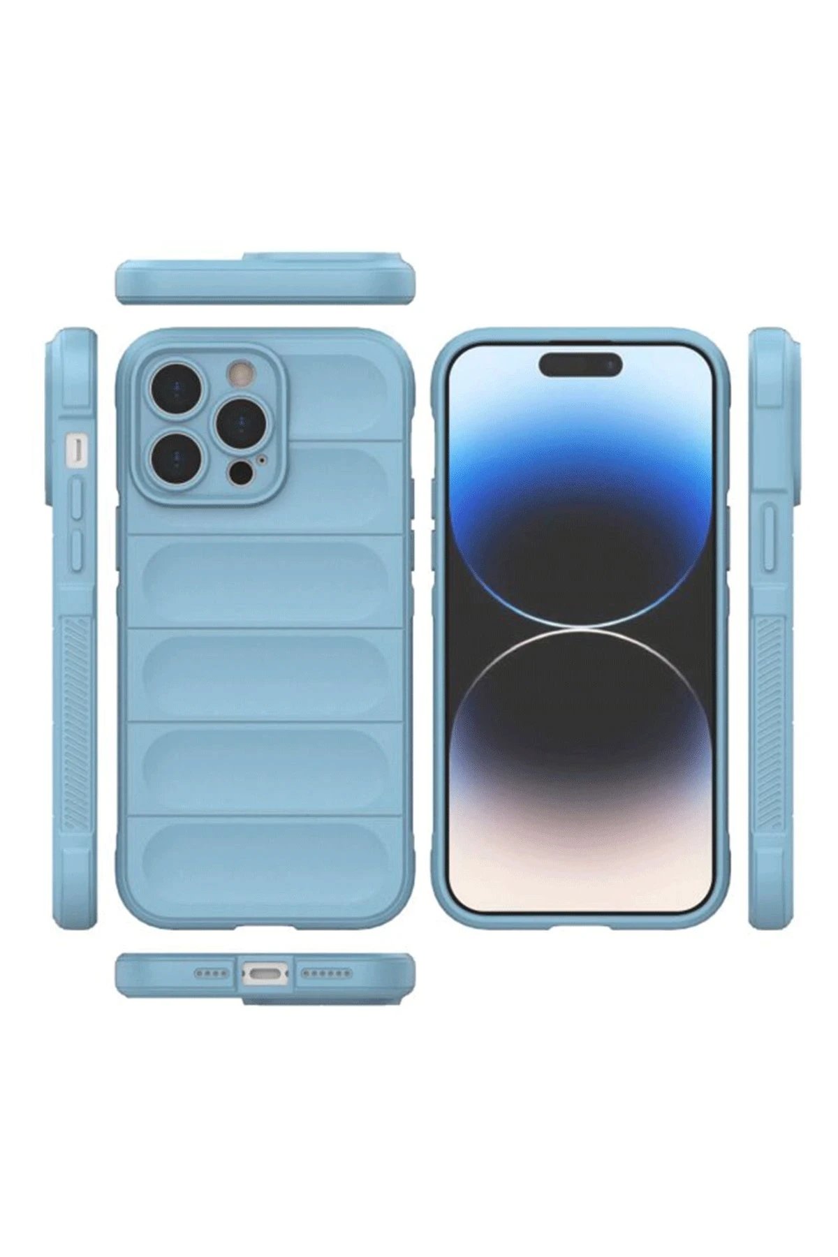 iPhone 15 Pro Max Kılıf Optimum Silikon - Sky Blue-(5796) - Görsel 2