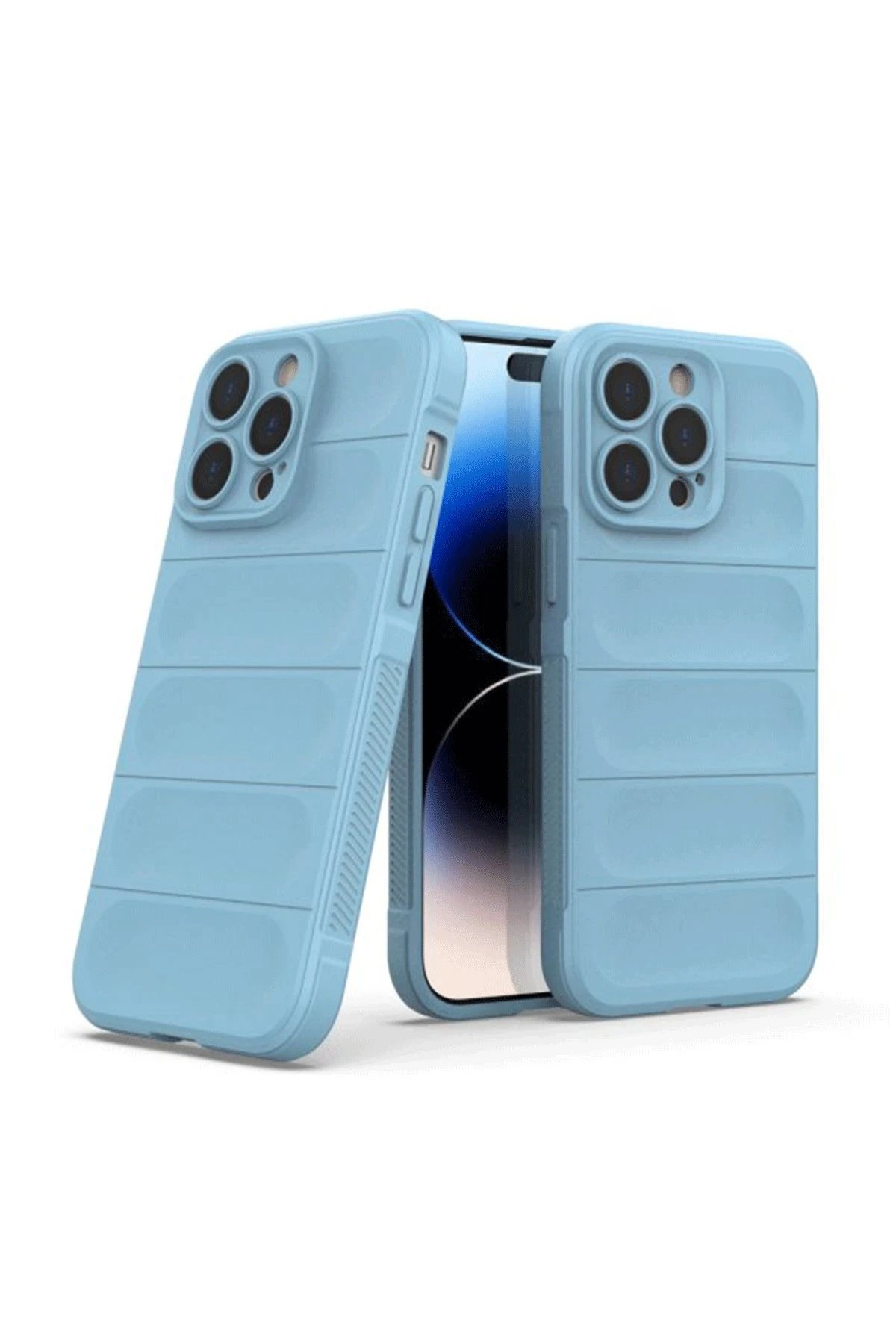 iPhone 15 Pro Max Kılıf Optimum Silikon - Sky Blue-(5796) - Görsel 3