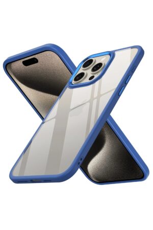 iPhone 15 Pro Kılıf Power Silikon - Mavi-(5796)