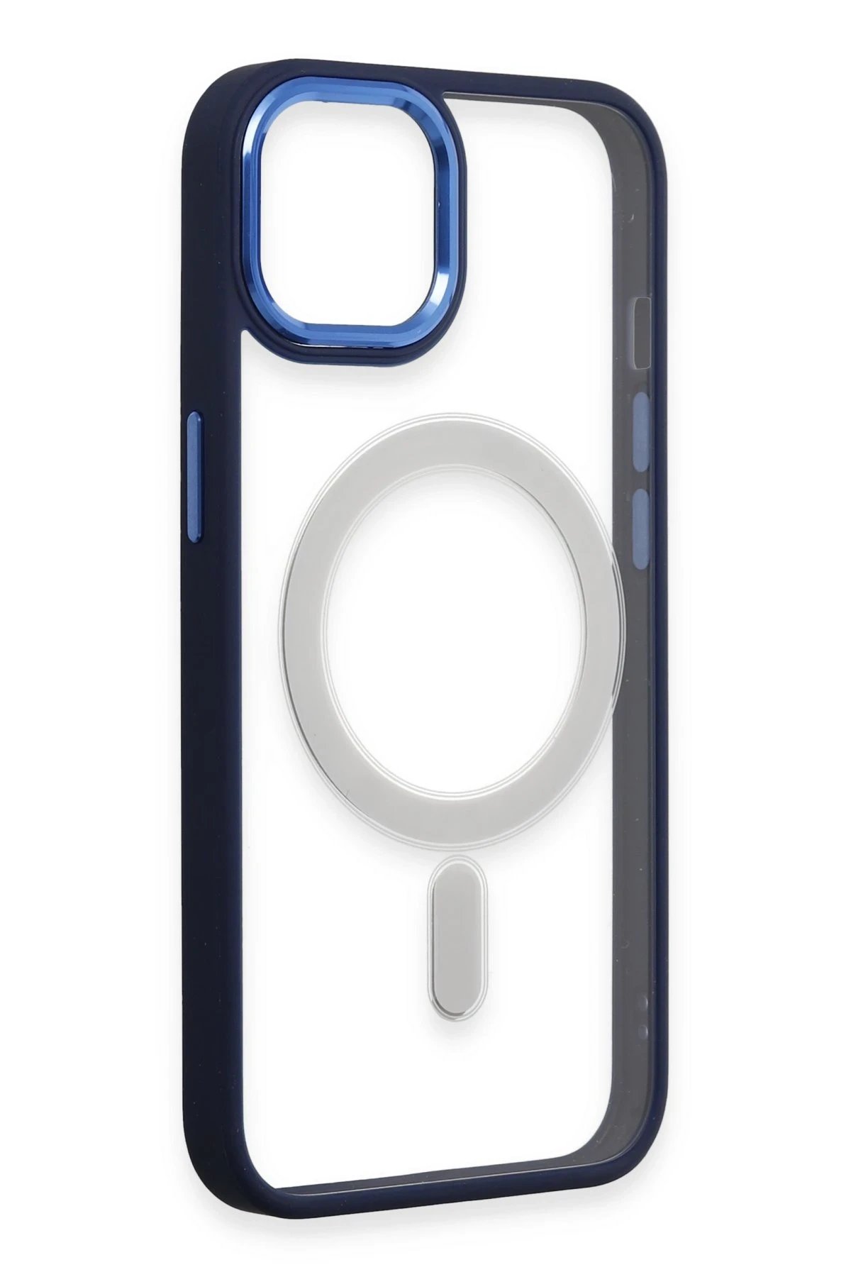 iPhone 15 Pro Kılıf Room Magneticsafe Silikon - Lacivert-(5796) - Görsel 4