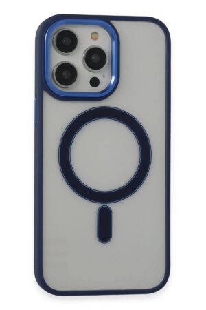 iPhone 15 Pro Max Kılıf Room Magneticsafe Silikon - Lacivert-(5796)