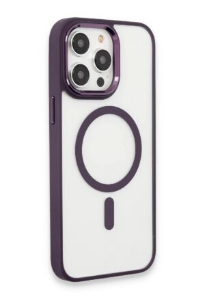 iPhone 15 Pro Max Kılıf Room Magneticsafe Silikon - Derin Mor-(5796)