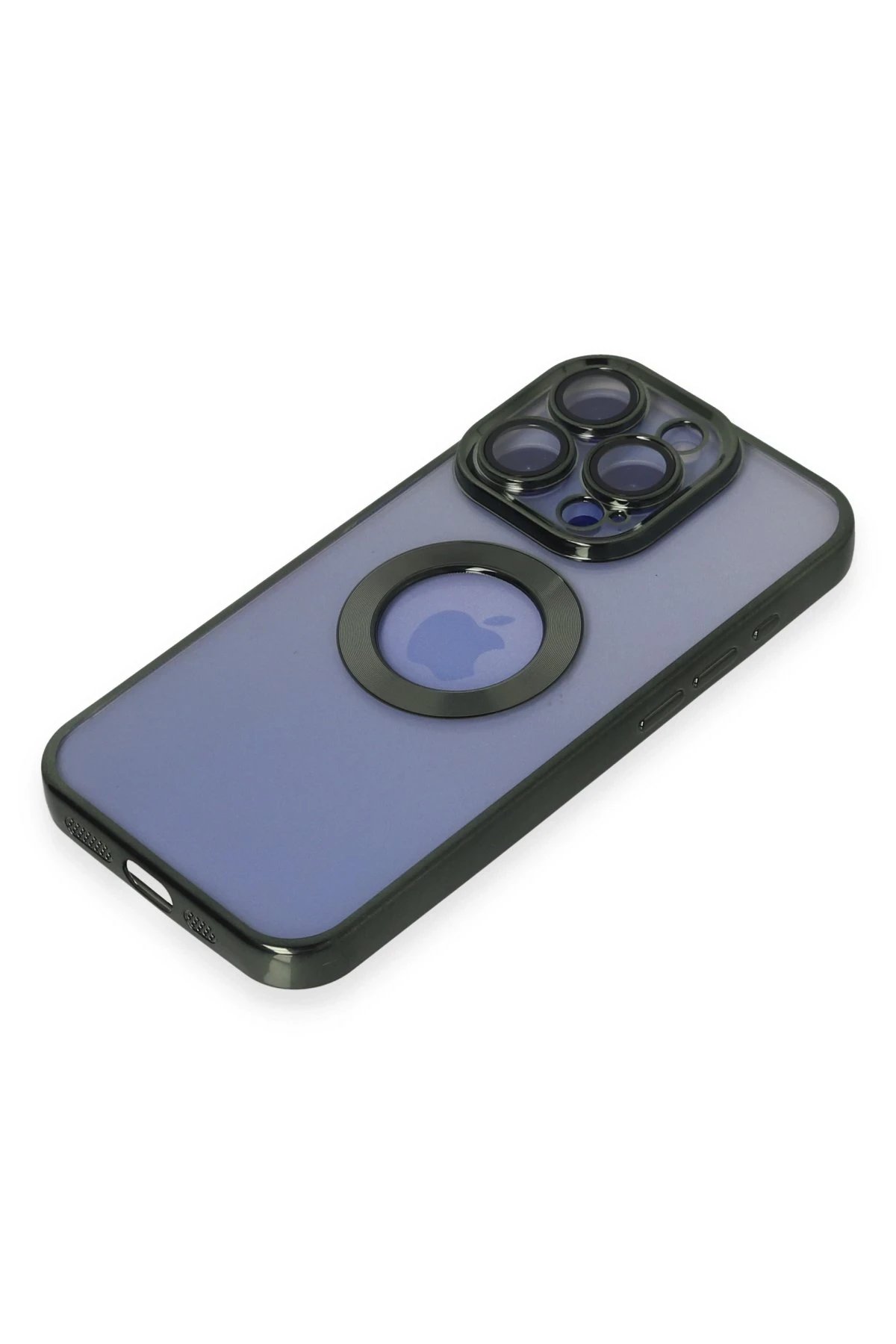 iPhone 15 Pro Kılıf Slot Silikon - Köknar Yeşili-(5796) - Görsel 4