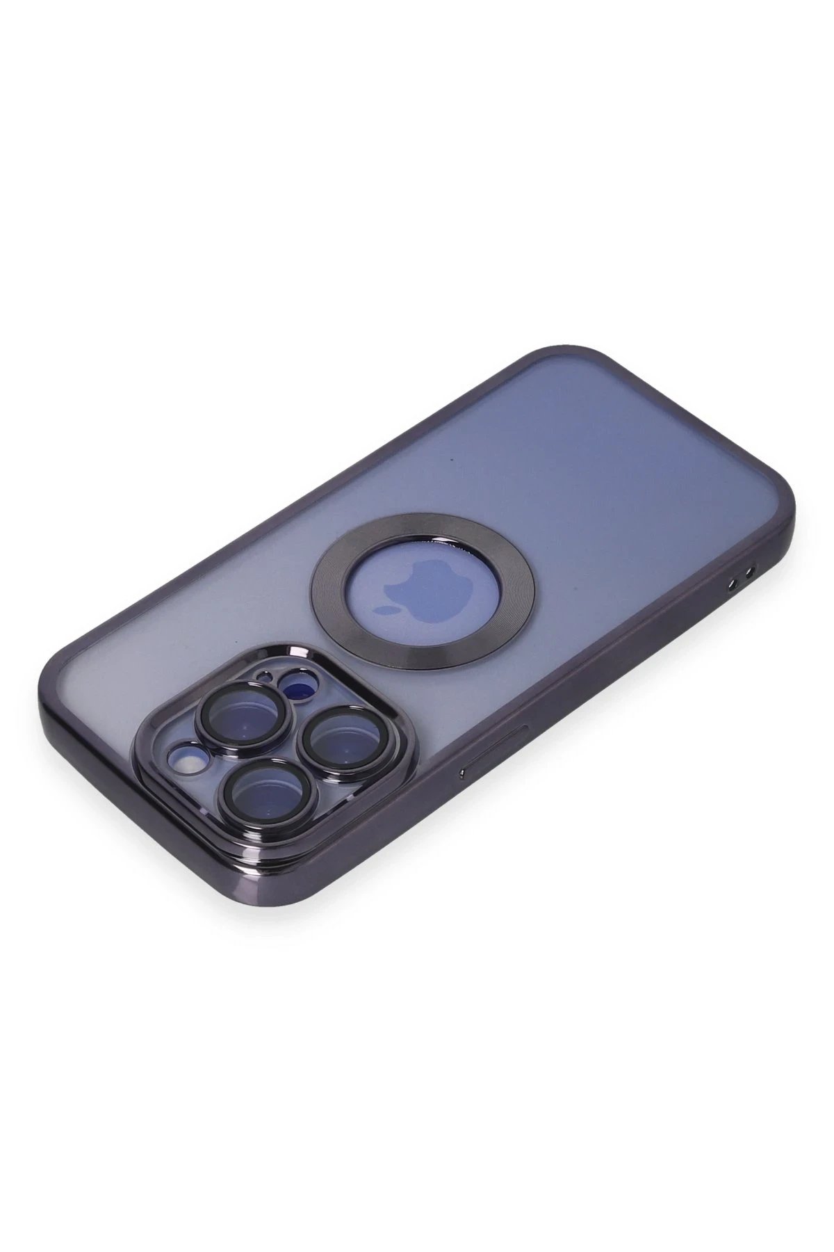 iPhone 15 Pro Kılıf Slot Silikon - Mor-(5796) - Görsel 3