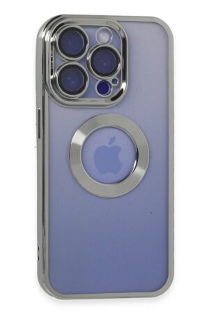 iPhone 15 Pro Max Kılıf Slot Silikon - Gümüş-(5796)