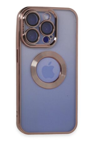iPhone 15 Pro Max Kılıf Slot Silikon - Rose Gold-(5796)