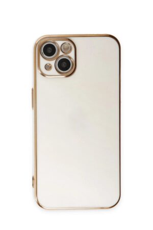 iPhone 15 Kılıf Volet Silikon - Beyaz-(5796)