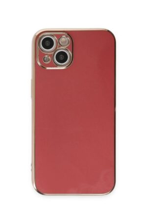 iPhone 15 Kılıf Volet Silikon - Kırmızı-(5796)