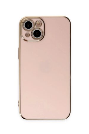 iPhone 15 Kılıf Volet Silikon - Pembe-(5796)