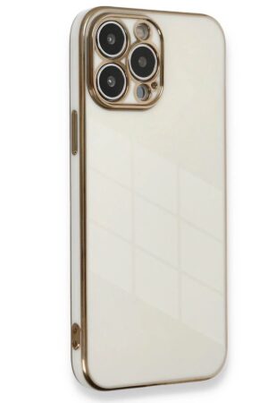 iPhone 15 Pro Kılıf Volet Silikon - Beyaz-(5796)