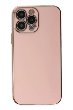 iPhone 15 Pro Max Kılıf Volet Silikon - Pembe-(5796)