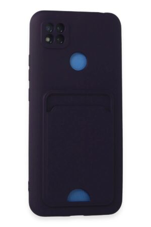 Xiaomi Redmi 9C Kılıf Kelvin Kartvizitli Silikon - Derin Mor-(5796)