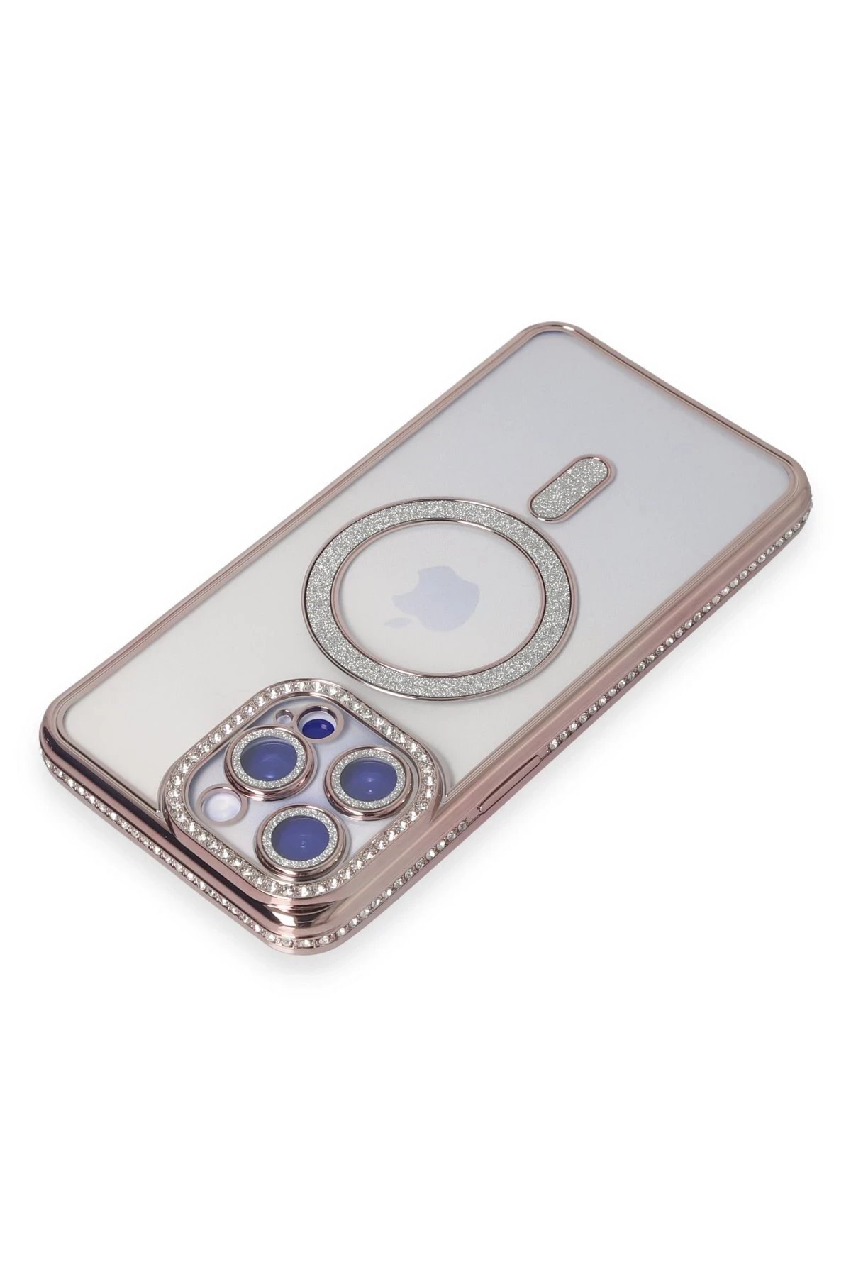 iPhone 15 Pro Kılıf Joke Simli Magneticsafe Kılıf - Pembe-(5796) - Görsel 2