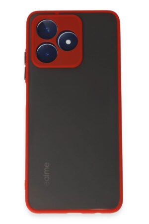 Realme C53 Kılıf Montreal Silikon Kapak - Kırmızı-(5796)
