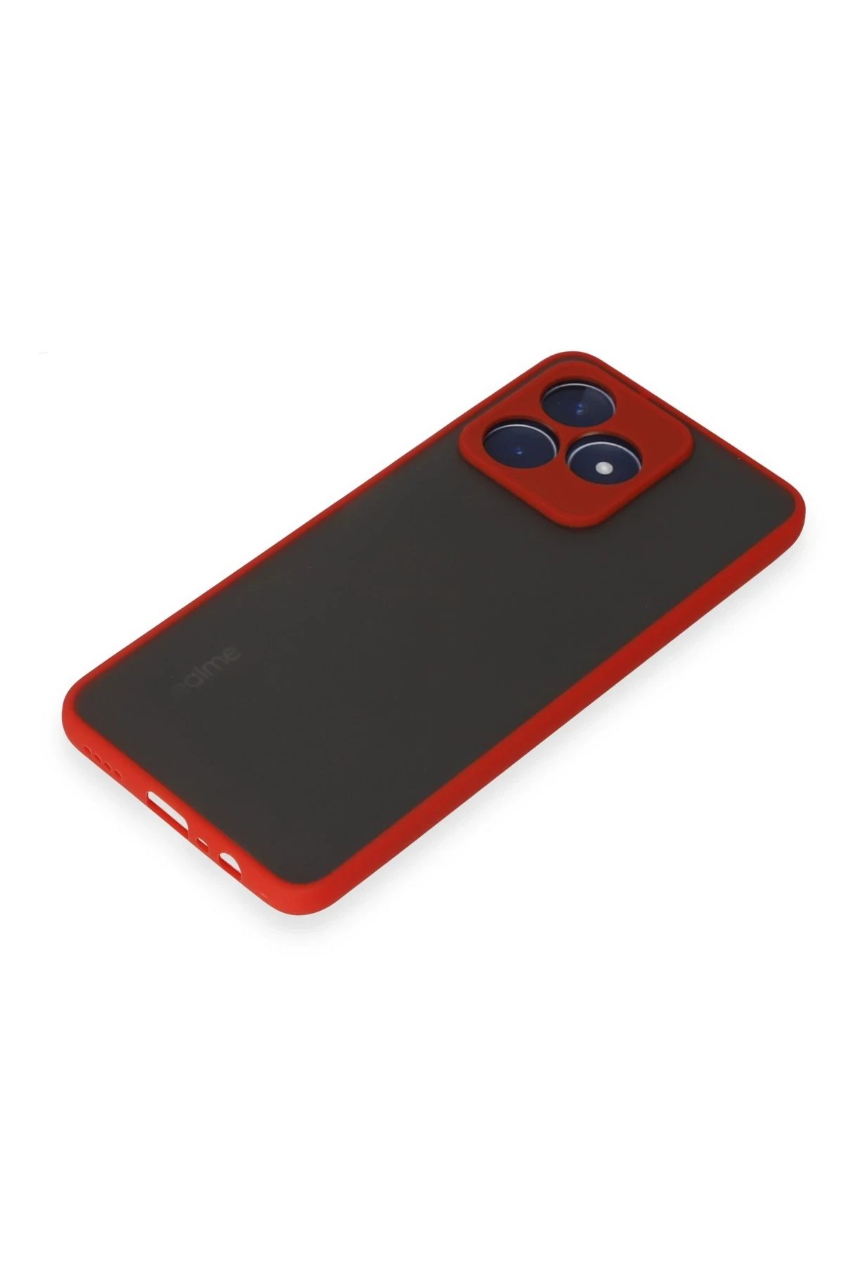 Realme C53 Kılıf Montreal Silikon Kapak - Kırmızı-(5796) - Görsel 4