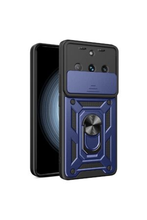 Realme 11 Pro Kılıf Pars Lens Yüzüklü Silikon - Lacivert-(5796)