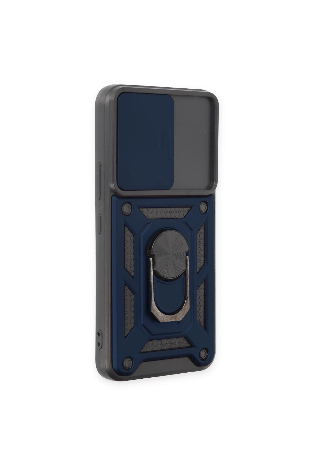 Samsung Galaxy S23 Kılıf Pars Lens Yüzüklü Silikon - Lacivert-(5796) - Görsel 2