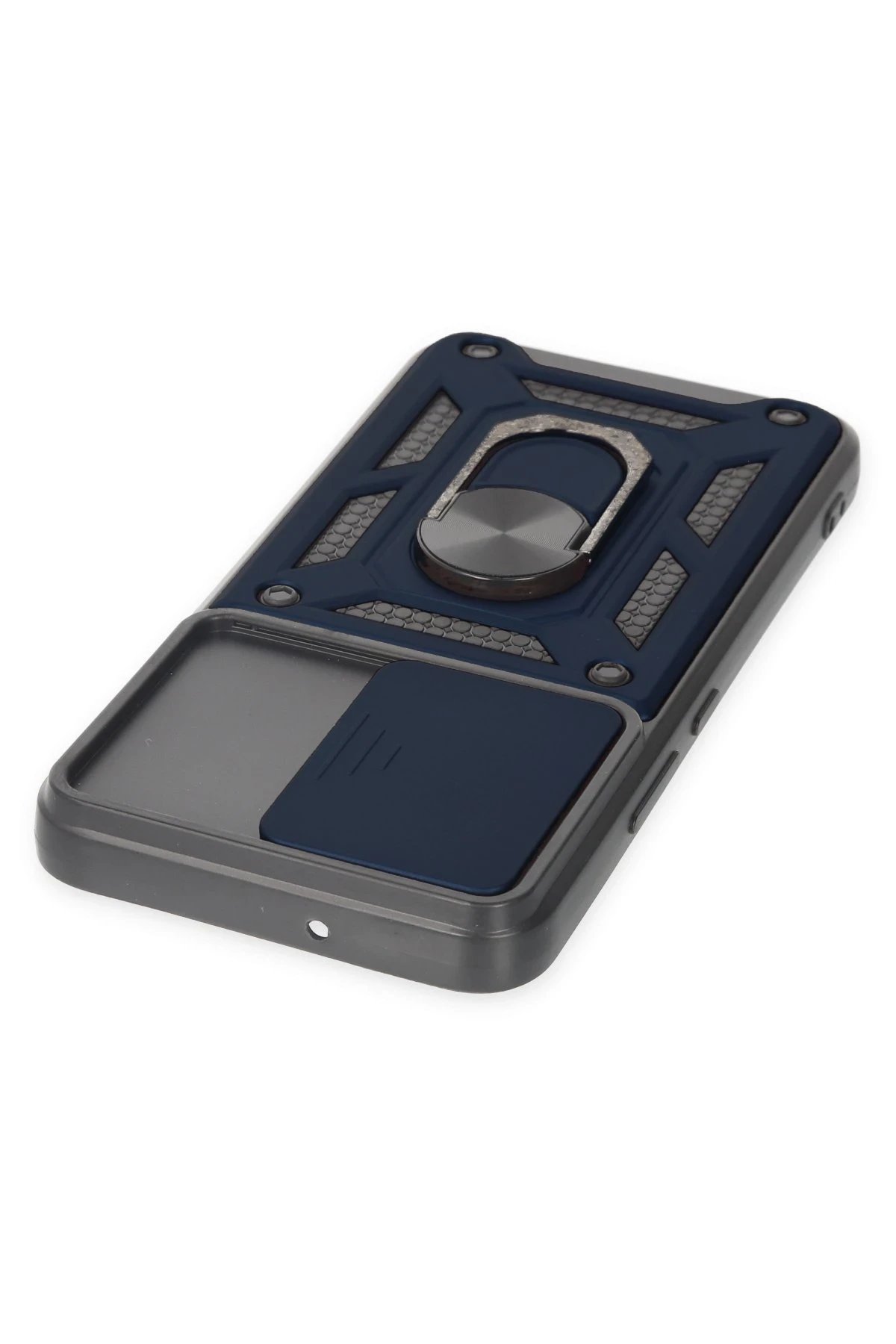 Samsung Galaxy S23 Kılıf Pars Lens Yüzüklü Silikon - Lacivert-(5796) - Görsel 4