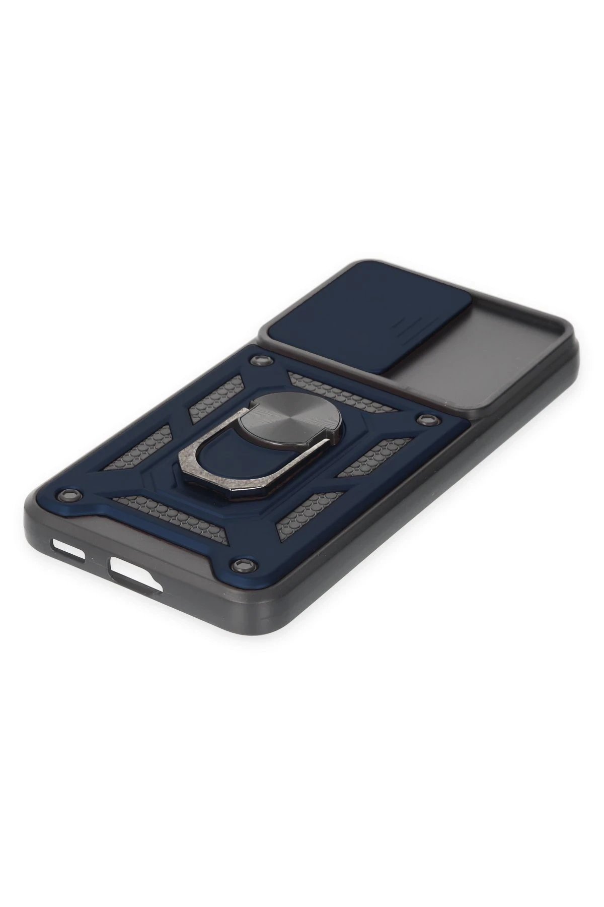 Samsung Galaxy S23 FE Kılıf Pars Lens Yüzüklü Silikon - Lacivert-(5796) - Görsel 5