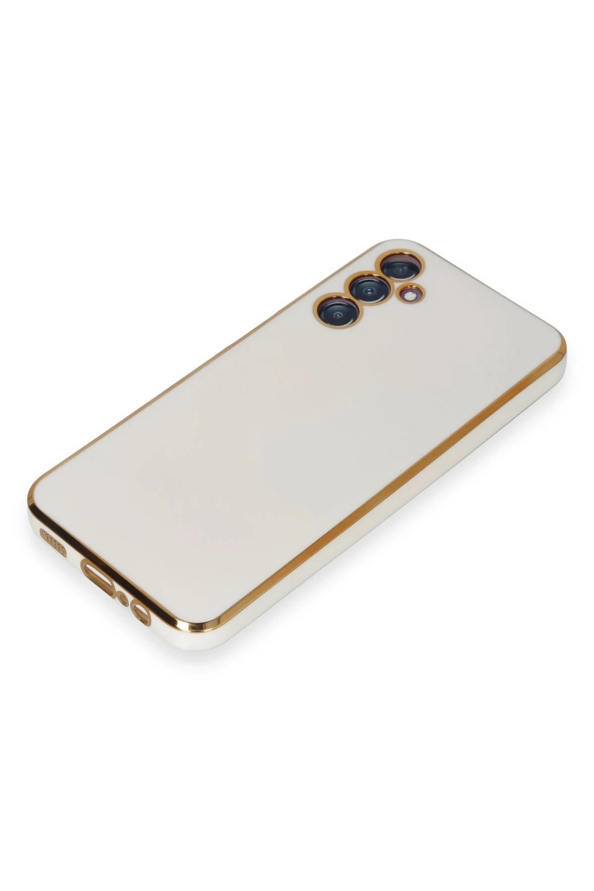 Samsung Galaxy M14 5G Kılıf Volet Silikon - Beyaz-(5796) - Görsel 4