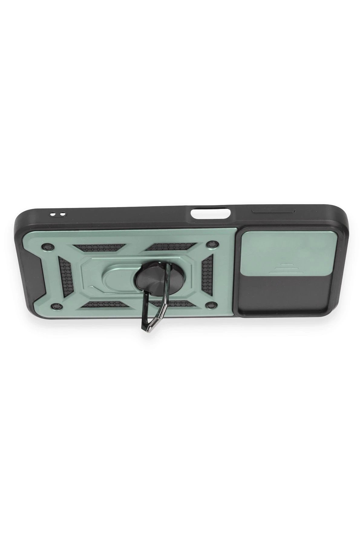 Samsung Galaxy M14 5G Kılıf Pars Lens Yüzüklü Silikon - Yeşil-(5796) - Görsel 3