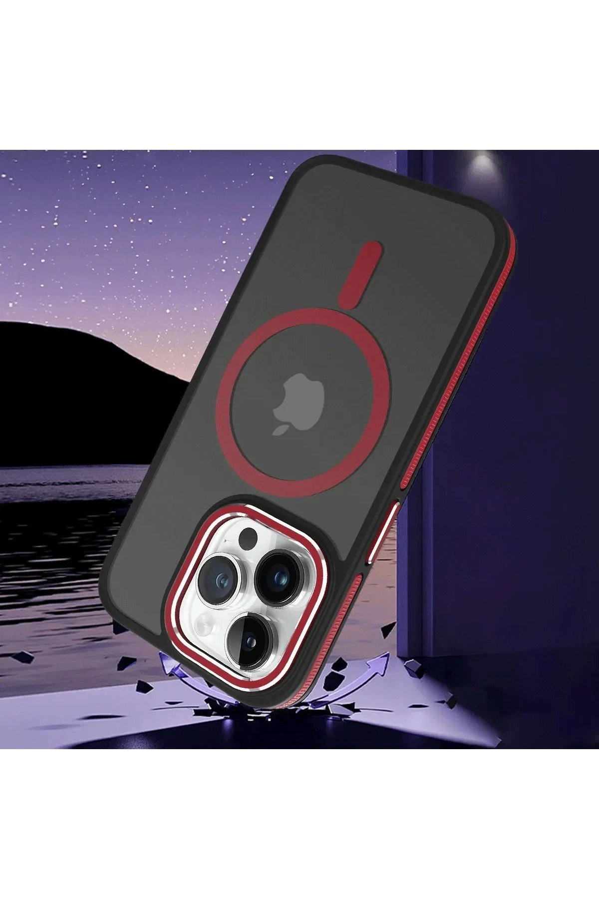 iPhone 13 Pro Max Winner Magsafe Kapak - Turuncu-(5796) - Görsel 5