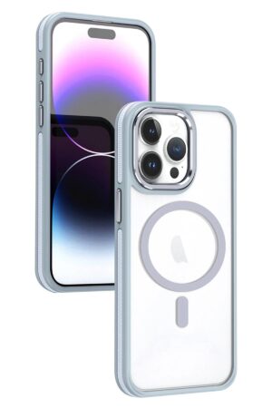 iPhone 15 Pro Winner Magsafe Kapak - Gri-(5796)